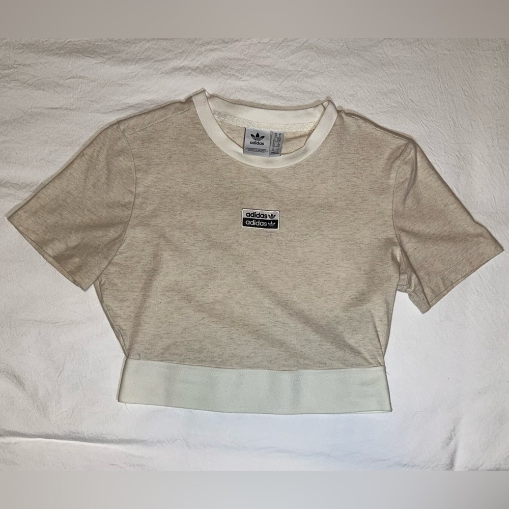 Adidas Cream Crop Top